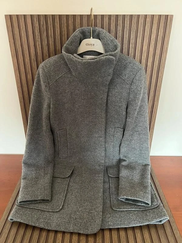 Casaco Cinza Zara com Gola Alta